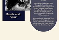 a poster for breath work sound