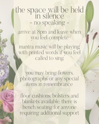 the space will be held in silence