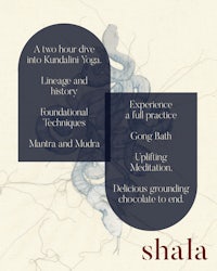 a poster with the words shala