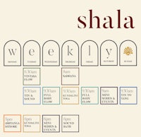 shala weekly schedule