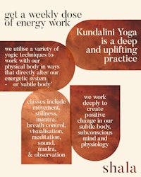 get a weekly dose of yoga energy work