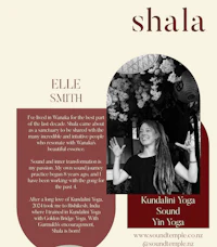 a flyer for shala yoga studio