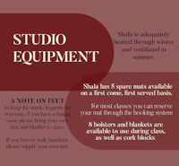 a flyer with the words studio equipment